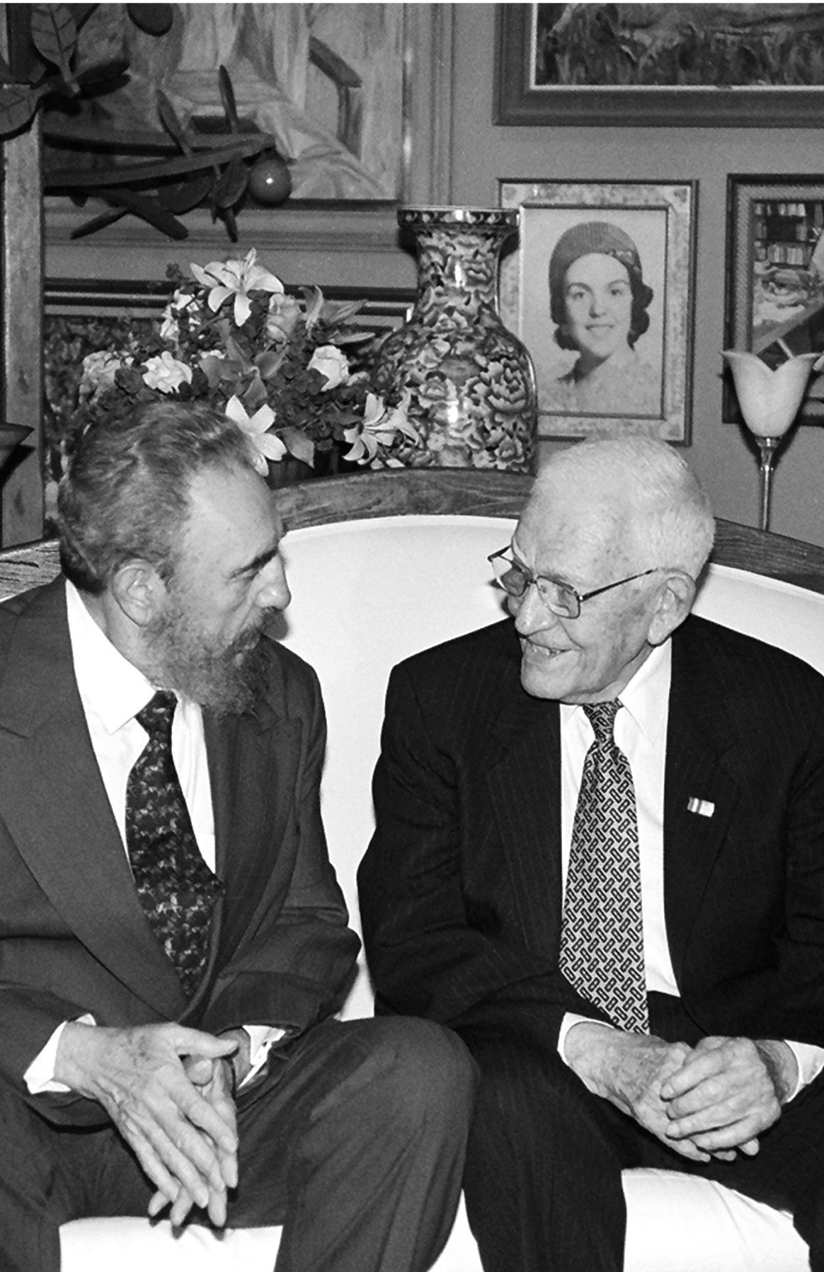 Fidel durante la visita que hizo a Juan Bosch en Santo Domingo.