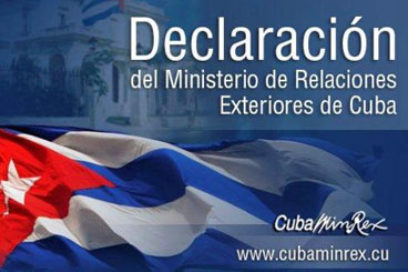 Nueva Declaración del Ministerio de Relaciones Exteriores de Cuba