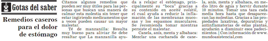 ¿Qué sabes sobre la gastritis? Remedios caseros para el dolor de estómago
