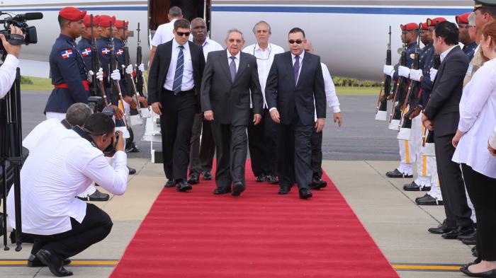 Raúl llegó a República Dominicana. Foto: Tomada de Granma.cu