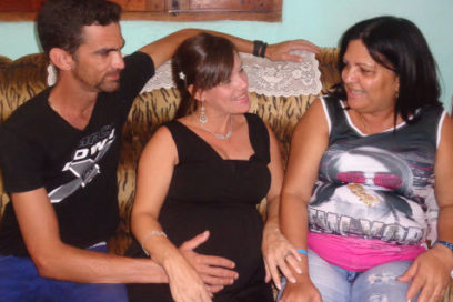 Embarazada en zurrón