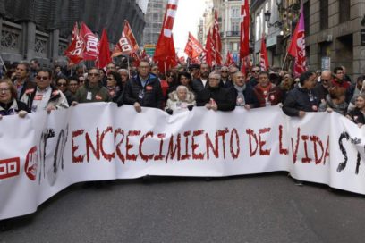 Sindicatos españoles salen a las calles