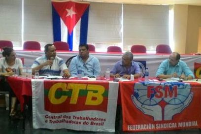 Se reúnen sindicalistas cubanos y brasileños
