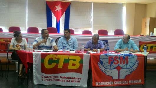 Se reúnen sindicalistas cubanos y brasileños