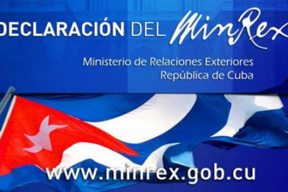 Declaración del Ministerio de Relaciones Exteriores de Cuba