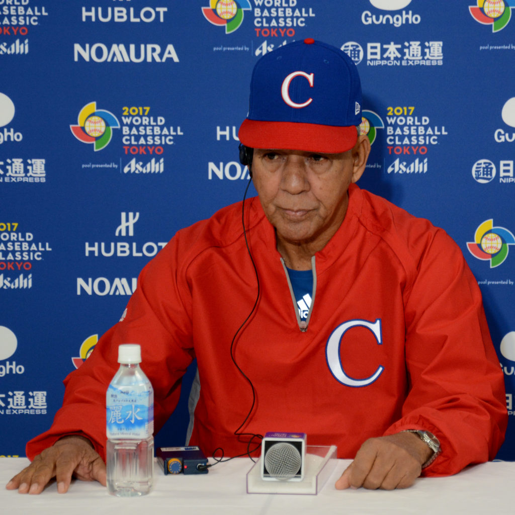 Carlos Martí durante la conferencia de prensa al termino del partido contra Japón. Foto: Ricardo López Hevia.