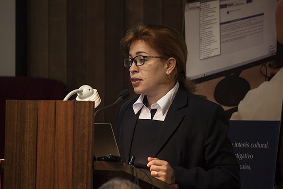 Tania Velázquez Rodríguez, Directora Central de la Dirección Central de Comercial y Mercadotecnia de ETECSA. Foto: Tomada de cubadebate.cu