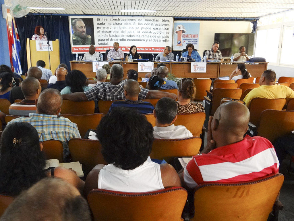 Pleno del Comité Nacional del Sindicato de Trabajadores de la Construcción. Foto: Eddy Martin