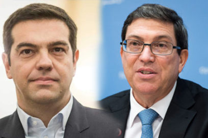 Primer Ministro griego Alexis Tsipras recibió a canciller cubano