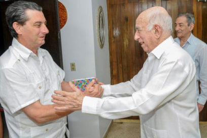 Machado Ventura receives delegation from the Communist Party of Spain