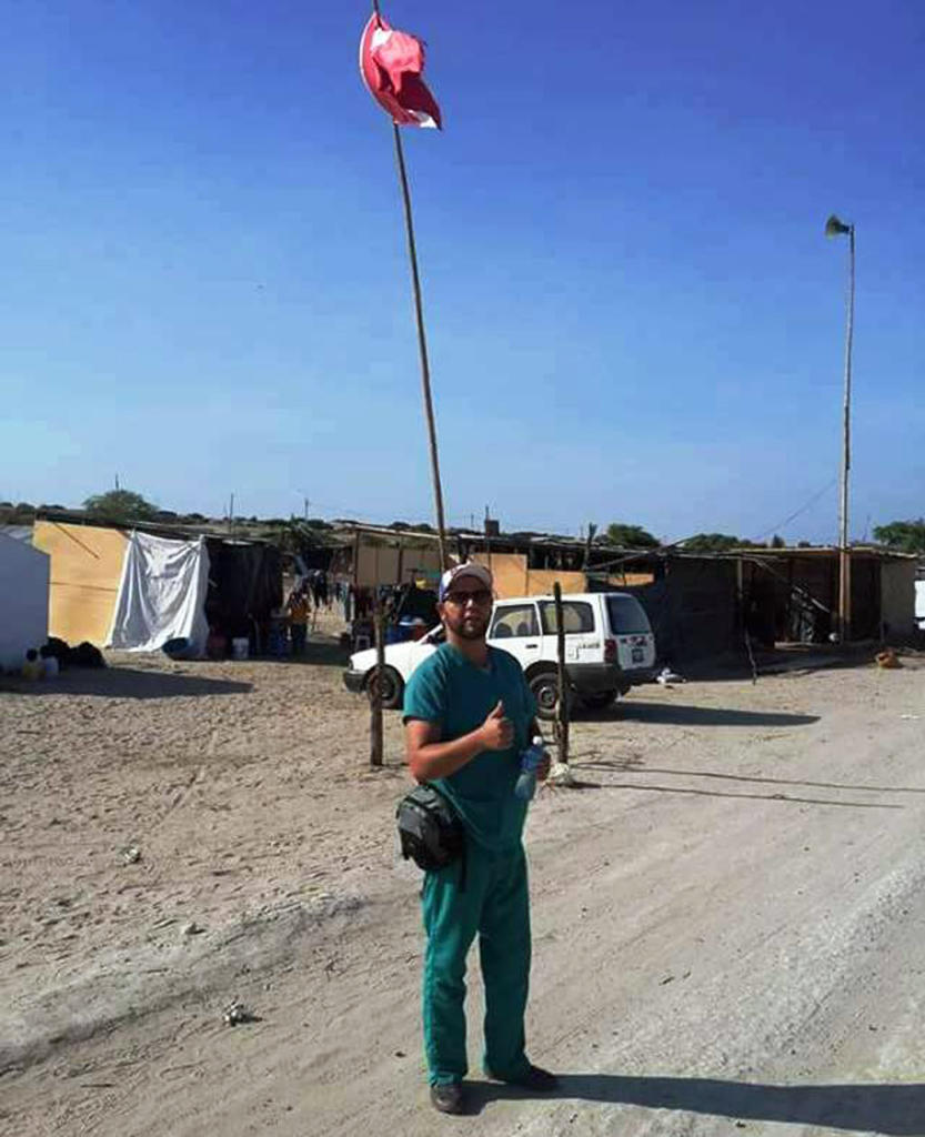 El doctor Emmanuel (Pichy) en una de las zonas más afectadas. Fotos: Cortesía del entrevistado