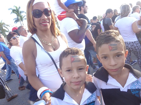 Desfiló la familia
