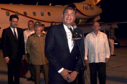 De visita en Santiago de Cuba el presidente ecuatoriano Rafael Correa