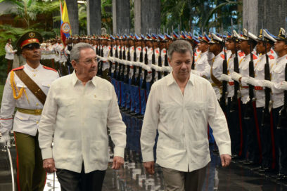 Recibió Raúl al Presidente de Colombia