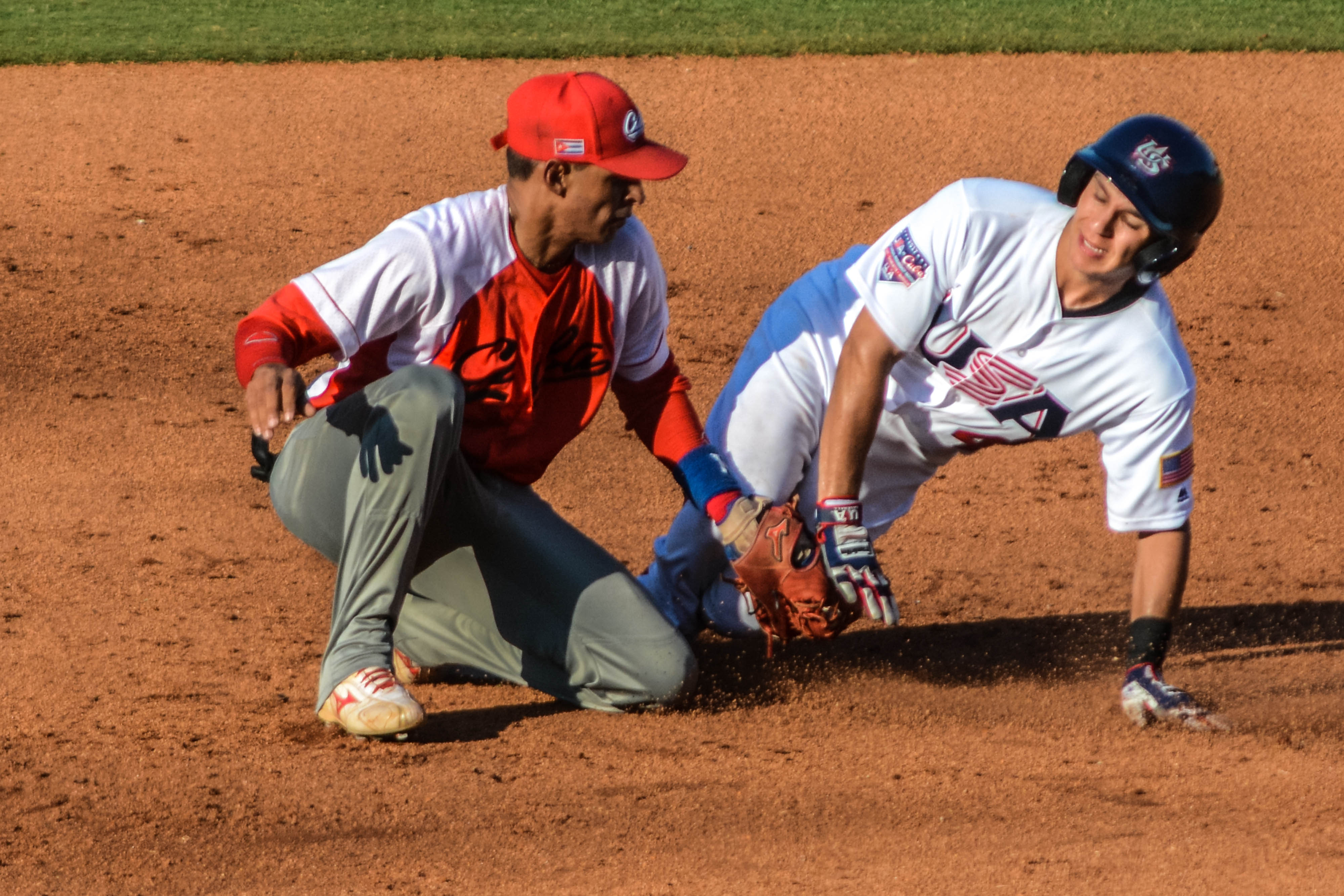 Primer juego de béisbol del tope bilateral entre los equipos de Cuba y Estados Unidos. ACN FOTO/Abel PADRÓN PADILLA