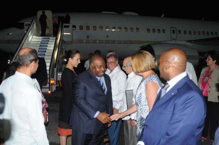Llegada a La Habana del presidente de Gabón, Ali Bongo Ondimba. Foto: Tomada de PL