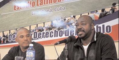 Orestes Kidelán y Pedro Luis Lazo, dos de los mentores debutantes en la venidera Serie Nacional de Béisbol.