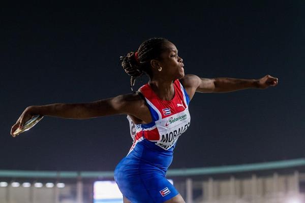 Silinda Morales, oro universal en el lanzamiento con disco en el mundial de atletismo, categoría cadetes. Foto: Getty Images