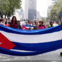 Mexicanos marchan por Cuba y contra el bloqueo de EE.UU.
