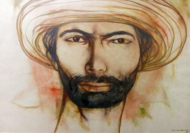 El campesino Adolfo. 1979. Tempera sobre cartulina