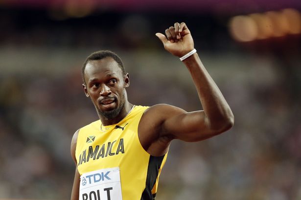 Una de las últimas imágenes de Bolt antes de correr los 100 metros en Londres 2016