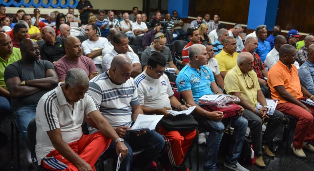 Congresillo Técnico de la LVII Serie Nacional de Béisbol, en el Estadio Latinoamericano, en La Habana, Cuba, el 1 de agosto de 2017. ACN FOTO/Marcelino VÁZQUEZ