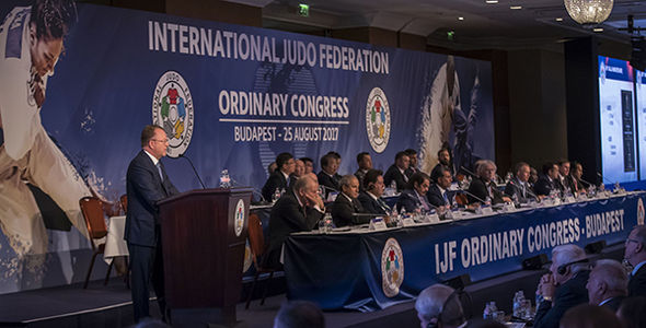 Congreso Ordinario de la Federación Internacional de Judo, celebrado este viernes en Budapest, Hungría. Foto: www.ijf.org