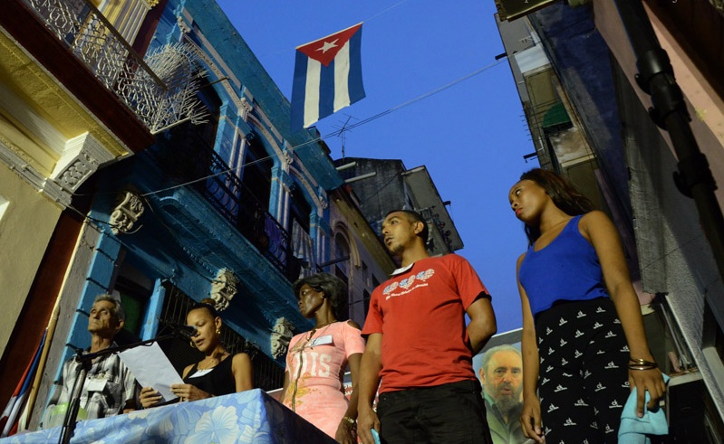 Asamblea de Nominación de Candidatos en el Consejo Popular Plaza Vieja, circunscripción 20, en la Calle Cristo e/ Muralla y Teniente Rey, municipio Habana Vieja, 4 de septiembre de 2017, La Habana, Cuba. Foto: Joaquín Hernández Mena / Trabajadores