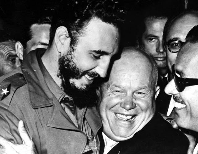 Fidel y Nikita Kruschev.