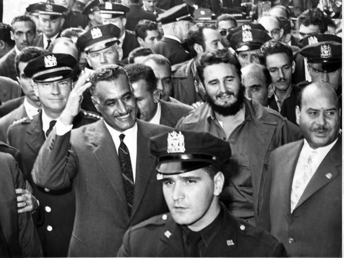 Fidel y Nasser en ONU.