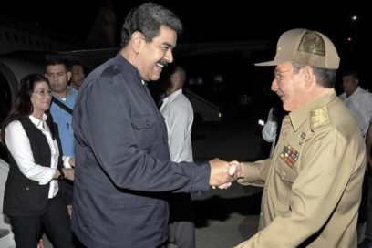 Raúl receives Nicolás Maduro