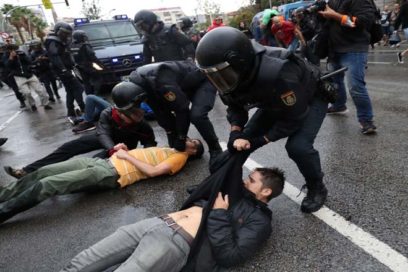 Violencia frente a referendo catalán