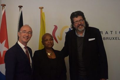 Autoridades belgas reciben al ministro cubano Abel Prieto