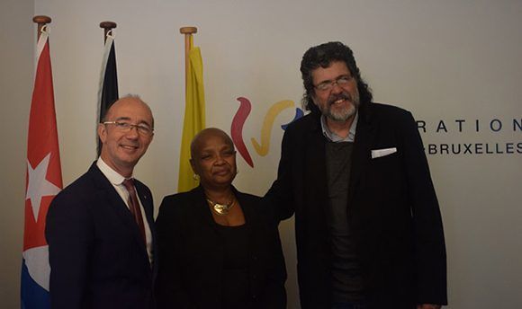 El ministro presidente de la comunidad Valonia-Bruselas en Bélgica recibió a Abel Prieto. Foto: PL.