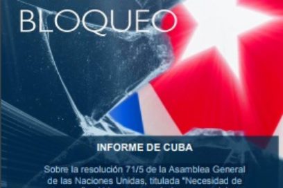 Informe de Cuba sobre el bloqueo