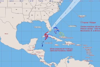 Se forma la Tormenta Tropical Philippe sobre el occidente de Cuba