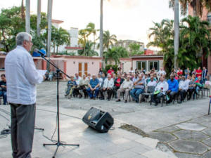 Akram Samhan, embajador del Estado de Palestina en Cuba,  condenó la pérfida, inmoral e injusta Declaración. Foto: Orlando Perera (Siempre con Cuba/ICAP) ICAP