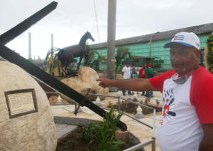 Jorge Félix Vaso, decorador del monumento. Foto: José Luis Martínez Alejo
