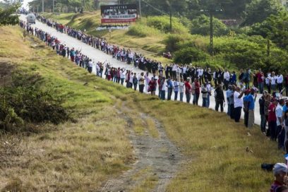 Instantes de la caravana “Tributo a Fidel”