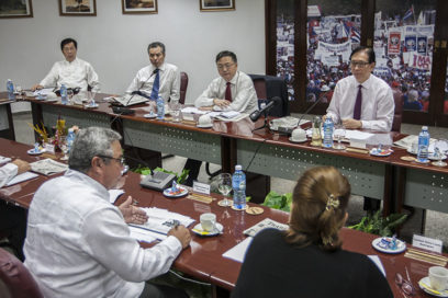 Recibe Ulises Guilarte a líder sindical chino