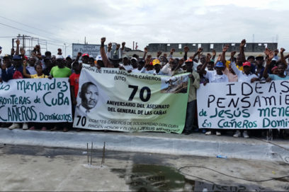Cañeros dominicanos honran a Jesús Menéndez Larrondo.