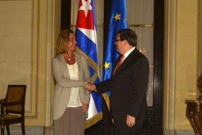 Recibe Bruno Rodríguez Parrilla a Alta Representante de la Unión Europea (+ Video)