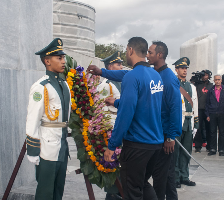 Acto de abanderamiento del equipo cubano de béisbol que asiste a la Serie del Caribe 2018. Foto: José Raúl Rodríguez Robleda