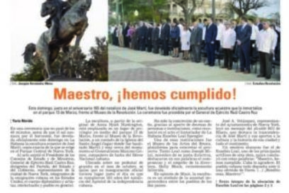 Lunes 29 de enero de 2018