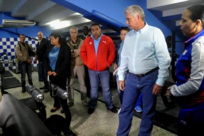 Inauguró Díaz-Canel gimnasio de fuerza para el béisbol
