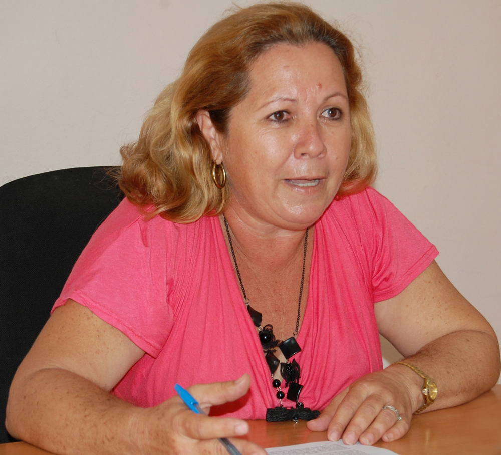 Minerva García Olivera, secretaria general de la CTC en la provincia de Cienfuegos. / Foto: Ramón Barreras Ferrán.