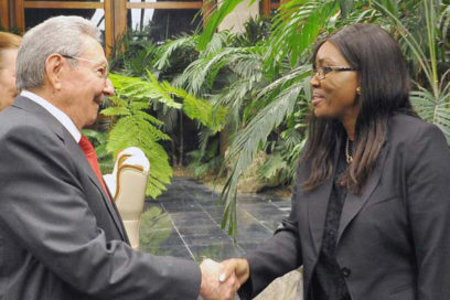 Recibió Raúl a la Primera Ministra de Namibia