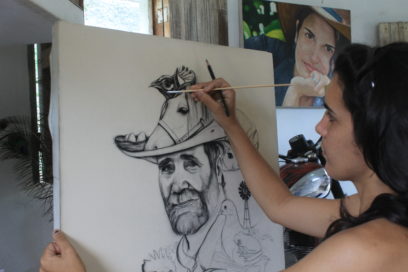 Una flor pinta en la sabana