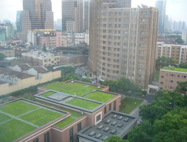 China: azoteas con jardines previstas en la iniciativa Ciudad esponja para aprovechar el agua de lluvia.