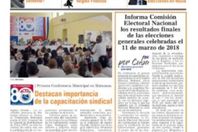 Lunes 19 de marzo de 2018